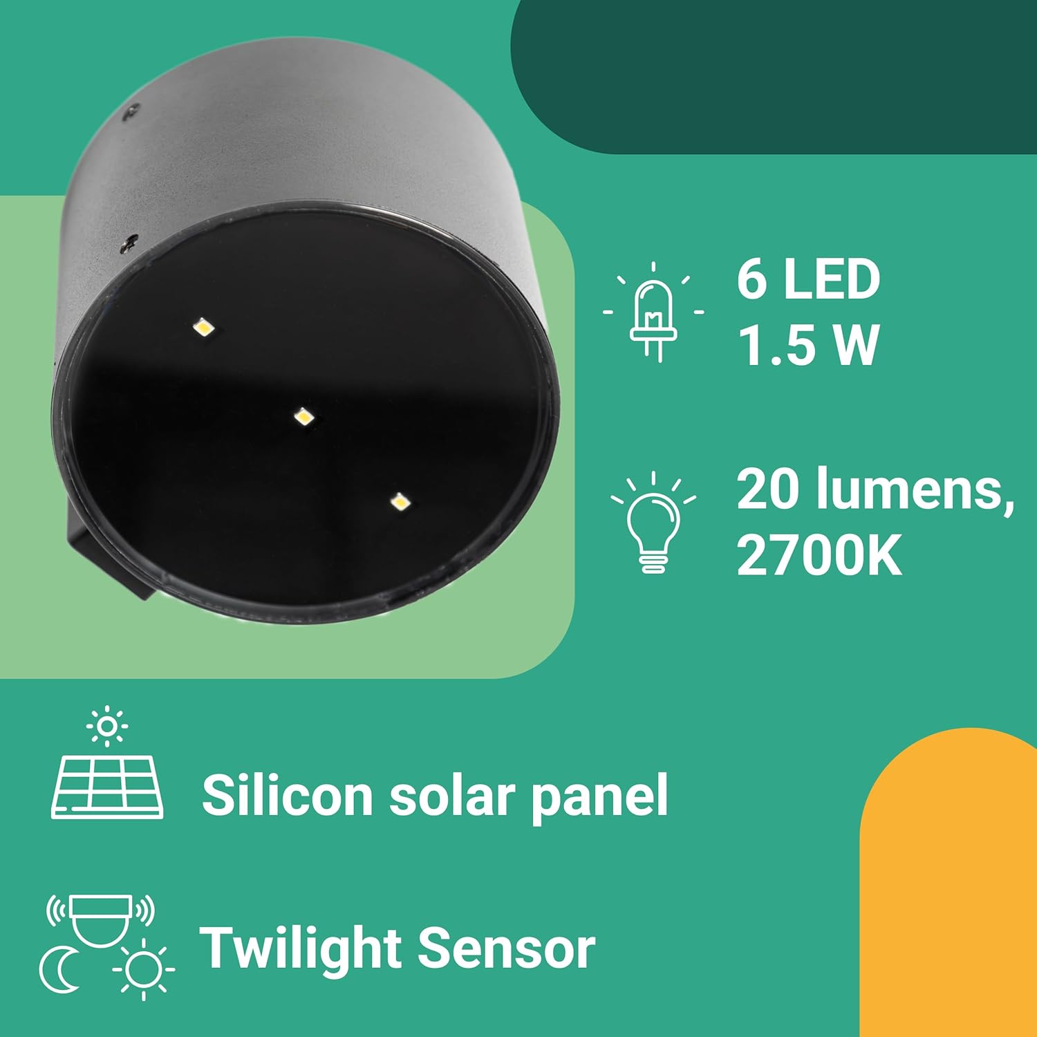 Solar Up & Down Wall Lights – Outdoor Waterproof LED (2 Pack)
