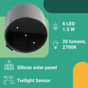 Solar Up & Down Wall Lights – Outdoor Waterproof LED (2 Pack)