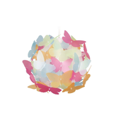 Modern Bright Pink Butterflies Ceiling Chandelier Lamp Shade | Pendant Lights, Home Décor & Improvement Essential
