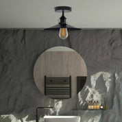 Retro Vintage Industrial Flush Mount Ceiling Light – Warm E27 Lamp Fitting