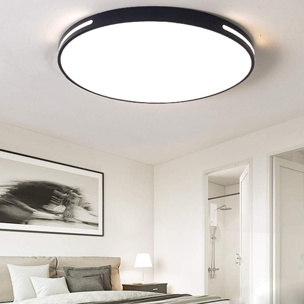 36W 50CM LED Ceiling Light, Large Bedroom Lights Ceiling 3000K/4500K/6000K, 3 Color Temperature Flush Ceiling Light, Round Ultra Thin Ceiling Light for Living Room