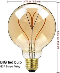 E27 LED Vintage Edison Bulb 4W Globe Spiral