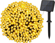 5M 50 LED Solar String Lights – Cool White, 8 Modes, Waterproof