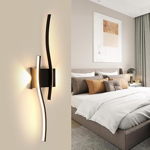 LED Wall Light Indoor – 10W Gold Modern Acrylic Wall Lamp, 3000K Warm White
