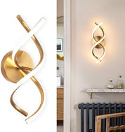 Modern Chrome Spiral LED Wall Lamp – 24W Cool White Light