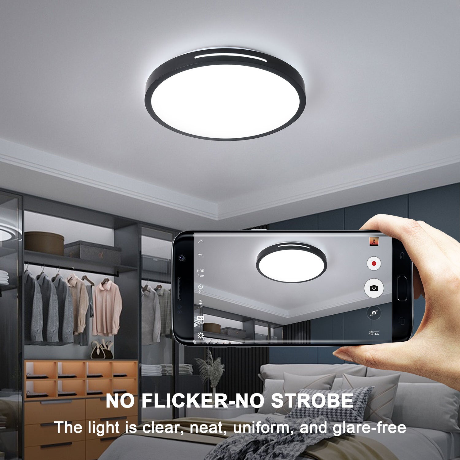 Modern Round LED Ceiling Light – 12W/18W, Cool White
