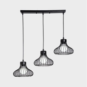 Industrial Retro Cage Ceiling Pendant Light, Vintage Hanging Lighting Fixture for Kitchen, Dining, and Loft Spaces