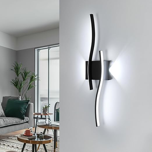LED Wall Light Indoor – 10W Gold Modern Acrylic Wall Lamp, 3000K Warm White