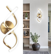 Modern Chrome Spiral LED Wall Lamp – 24W Cool White Light
