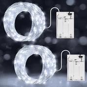 10m 100 LED Copper Fairy Lights – Warm White Battery String Lights