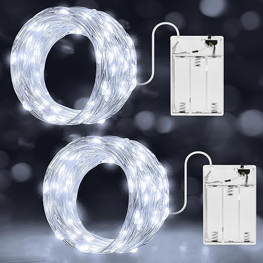 10m 100 LED Copper Fairy Lights – Warm White Battery String Lights