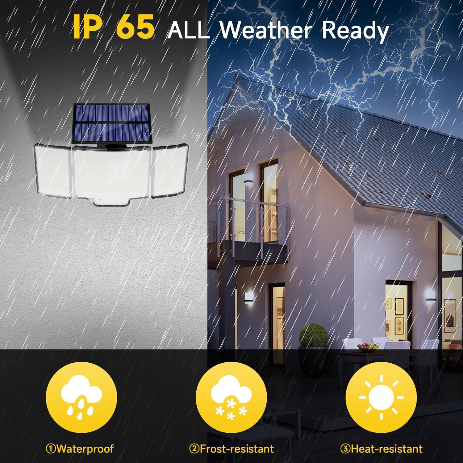 Motion Sensor Outdoor Solar Security Light