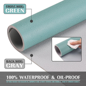 Large PU Leather Desk Mat 80x40cm – Laptop, Keyboard & Mouse Pad, Green