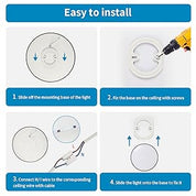 38W Ultra-Thin LED Ceiling Light – Modern Black Flush Mount Fixture for Home & Office