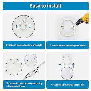 38W Ultra-Thin LED Ceiling Light – Modern Black Flush Mount Fixture for Home & Office