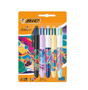 4-in-1 Retractable Ballpoint Pens – 5 Pack Multi-Coloured 1.0mm Ink Pens