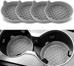 4-Pack Silicone Car Cup Holder Coasters – Universal Non-Slip Car Interior Accessories