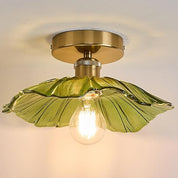 Flush Mount Ceiling Light with Clear Glass Shade, E27