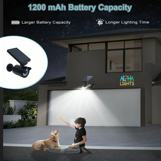 Outdoor Solar Motion Sensor Security Light – Waterproof LED Spotlight, 25ft Motion Detection Range, IP65 Solar Powered Wall Light for Garden, Driveway, Patio, Garage & Front Door