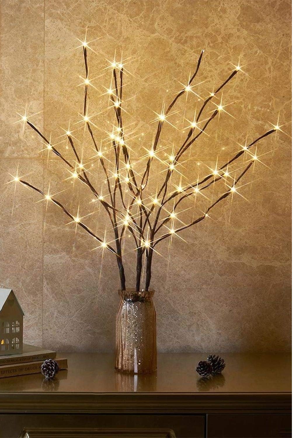 3-Pack 76cm LED Twig Branch Lights – Indoor & Outdoor Decor