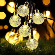 50 LED Solar Fairy Lights, Multi-Coloured, Waterproof, 23ft