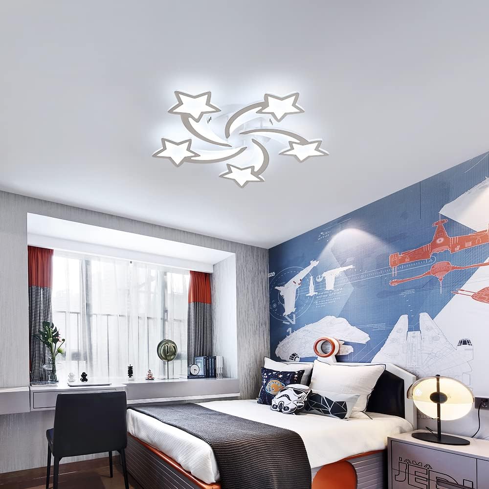 Modern Petal LED Ceiling Light – 60W Cool White Flush Mount Fixture