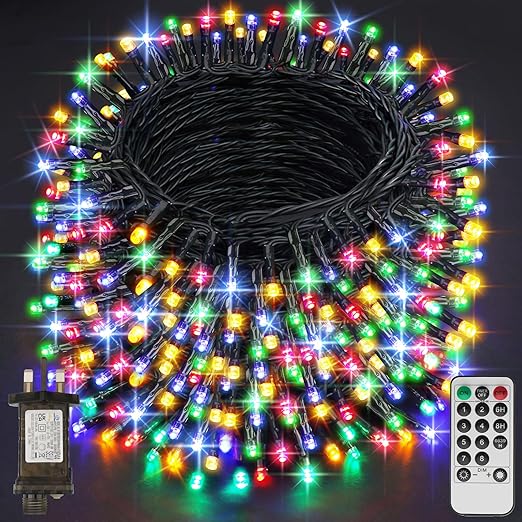 29.2M 220 LED Plug-in Fairy String Lights – Warm White, Remote, 8 Modes