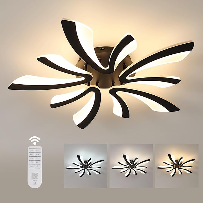 Dimmable 48W LED Ceiling Light with Remote, 71cm