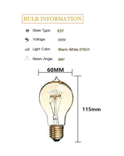 A19 E27 40W Amber Glass Bulb – Warm White, (Pack of 4)