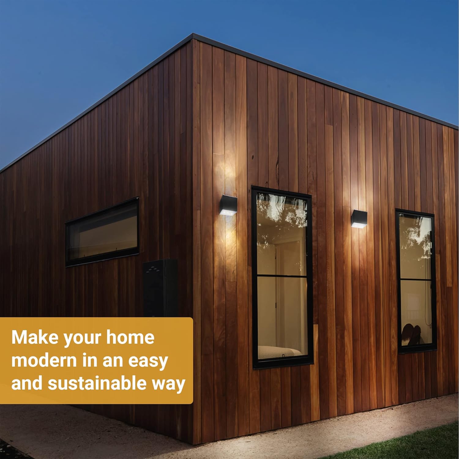 Solar Up & Down Wall Lights – Outdoor Waterproof LED (2 Pack)
