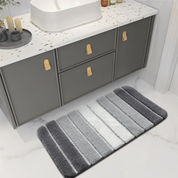 DEXI Extra Soft Microfiber Bath Mat 50x80cm – Absorbent Non-Slip Washable Rug, Grey