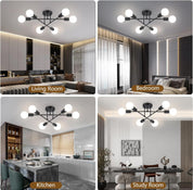 Clerance Sale - Modern Ceiling Light, 6 Lights Chandelier Ceiling Light for Living Room, Bedroom, Kitchen