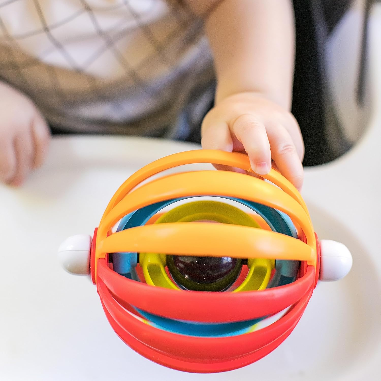 Baby Einstein Sticky Spinner – High Chair Activity Toy with Rattle & Spinning Wheel, 3+ Months