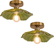 Flush Mount Ceiling Light with Clear Glass Shade, E27