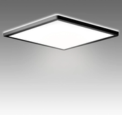 36W Square LED Ceiling Light, 3300LM, 5000K Daylight, IP44 Waterproof, Slim Black Design