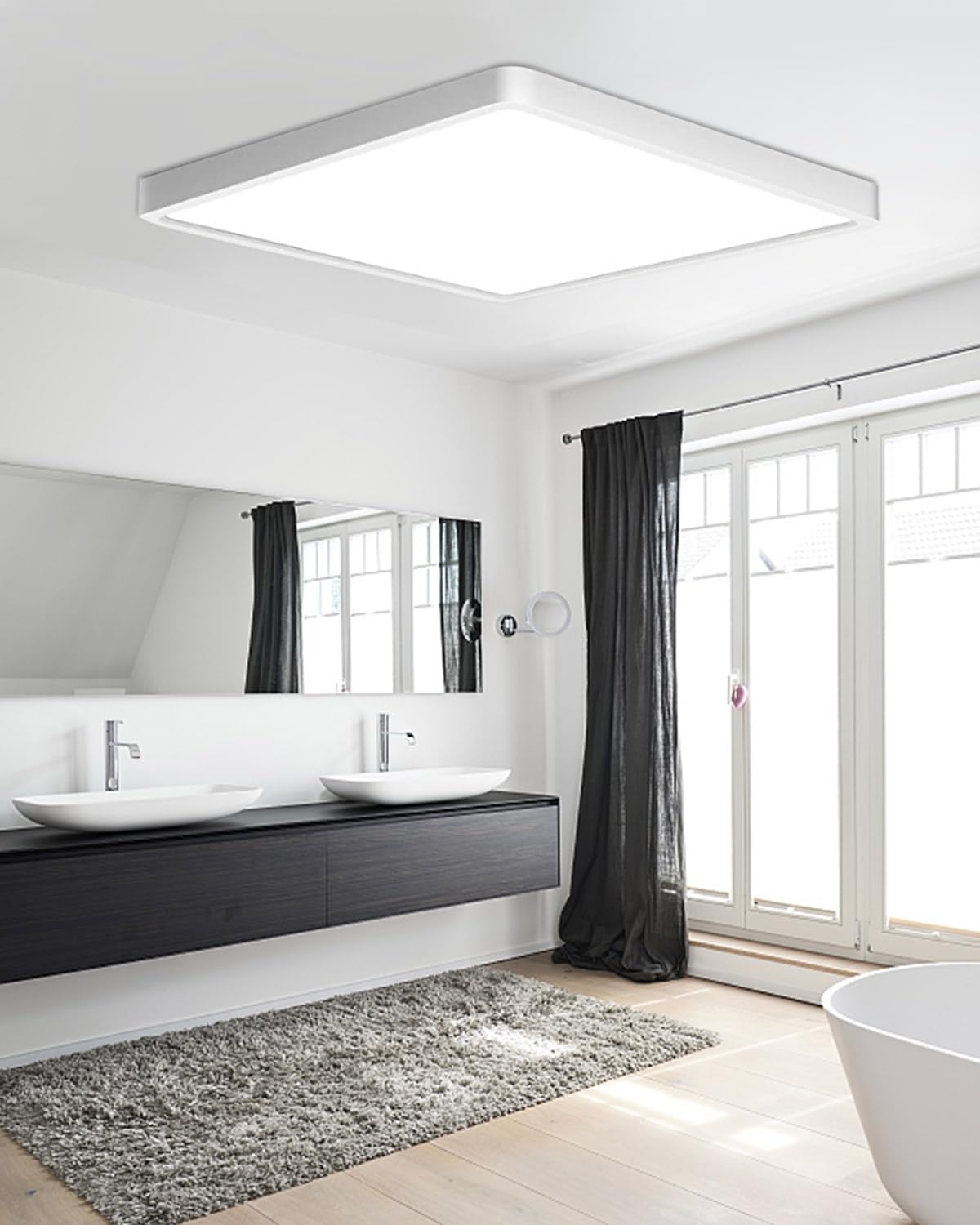 Flush Mount Square White LED Ceiling Light