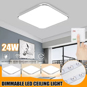 Modern 24W Dimmable LED Ceiling Light with Remote