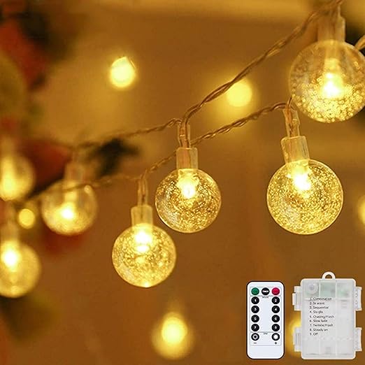 100 LED Globe Fairy Lights 15M – USB/Battery, Remote