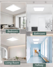 Flush Mount Square White LED Ceiling Light