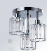 Modern 3-Light Crystal Ceiling Light – Chrome Semi Flush Mount Fixture