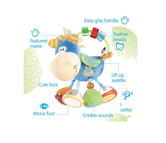 Playgro Horse Soft Baby Rattle Toy – Sensory, Teething & Activity Gift