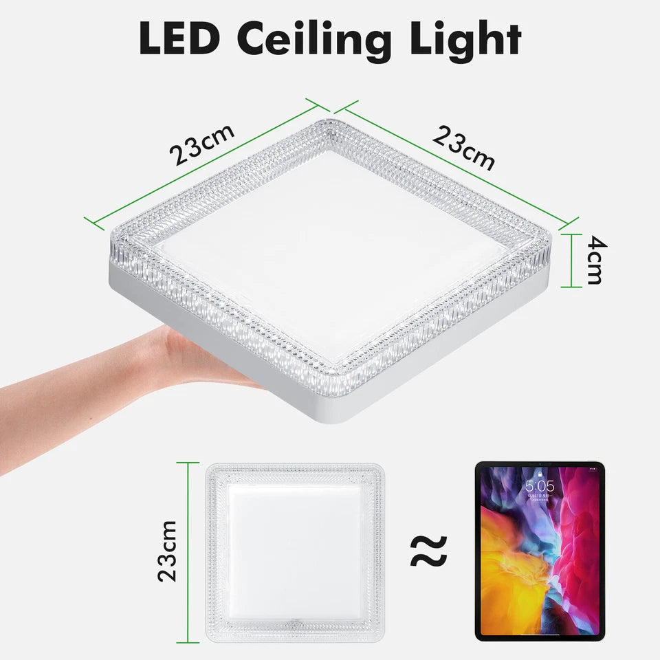 LED Round & Square Ceiling Light – 12W-48W, IP44