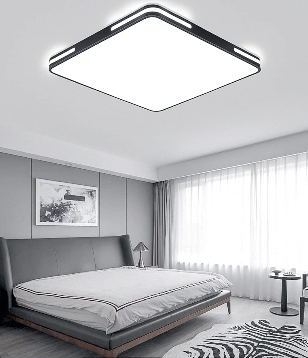 36W Dimmable LED Ceiling Light, 50CM Modern Square LED Ceiling Lamp with Switch Control, 3 Color Temperature Adjustments, Ceiling Lighting Fixture for Bedrooms