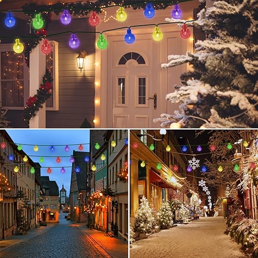 50 LED Solar Fairy String Lights with 8 Modes