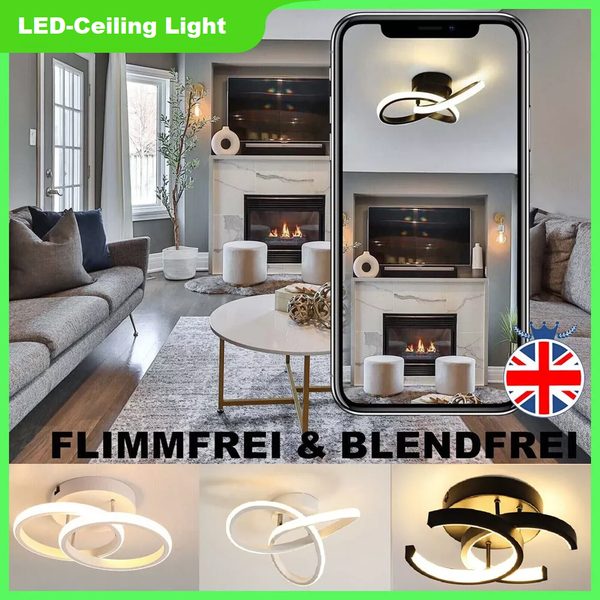 Chic LED Ceiling Lamp Fixture – Modern and Decorative Pendant Chandelier for Living Room, Bedroom, and Elegant Indoor Spaces