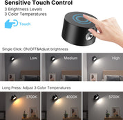 LED Wall Light with 3 Color Modes & Brightness Levels