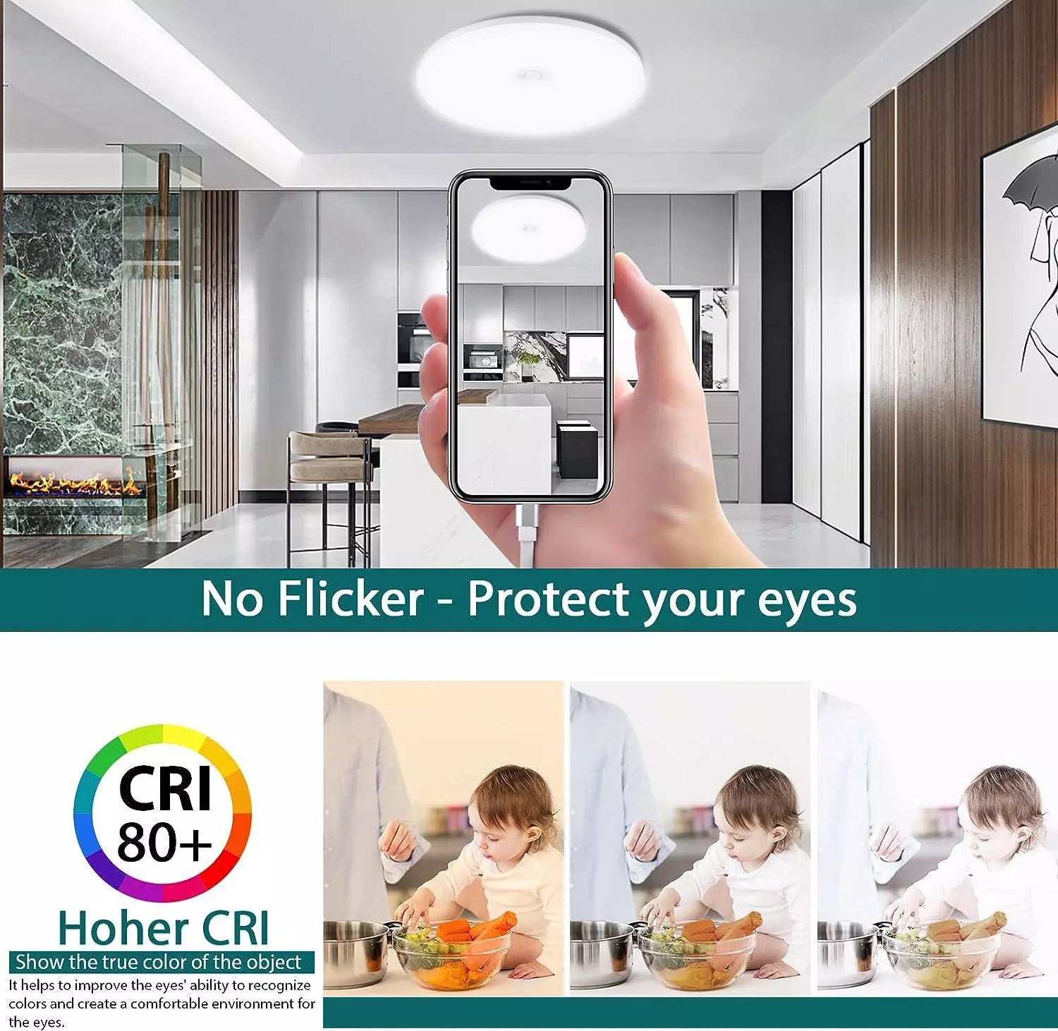48W LED Motion Sensor Ceiling Light