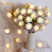 Romantic Pink Rose Fairy Lights – 20 LED Battery