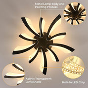 Dimmable 48W LED Ceiling Light with Remote, 71cm