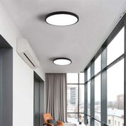 38W Ultra-Thin LED Ceiling Light – Modern Black Flush Mount Fixture for Home & Office